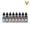 Vallejo 70118 Model Color Set  - Metallics 8x17ml